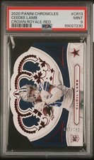 2020 Panini Chronicles - CeeDee Lamb - Crown Royale Red #'d (91/199)-RC-PSA9