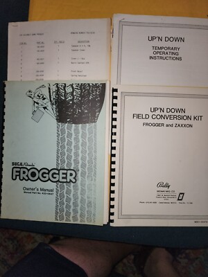 Frogger Arcade  Manual & extras Sega Gremlin Original 