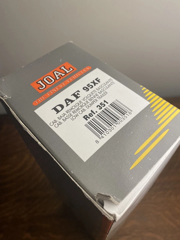 JOAL REF.351 DAF 95XF TIPPER TRAILER 1.50 SCALE NIB DCP - Image 2 of 4