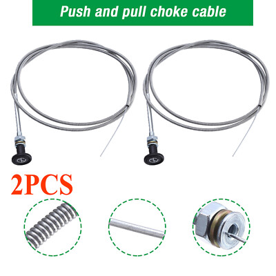 #ad 2PCS 237 Universal Push Pull Choke Cable 63quot; Inner 60quot; Conduit 2 3 4quot; Travel $16.99