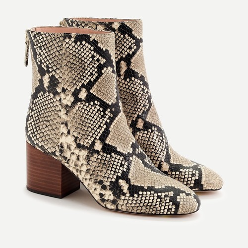 New JCREW Sadie boots in Snake-Embossed 