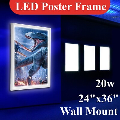 24x36in Movie Poster Art Picture Display Frame LED Light Box Advertising Display