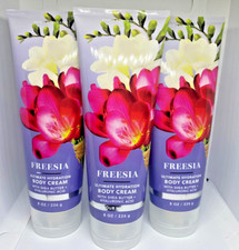 Bath and Body Works FREESIA BODY CREAM 8 OZ/226 G SET OF 3 