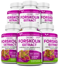 6 x Forskolin Maximum Strength 100% Pure 3400mg Rapid Results! Forskolin Extract