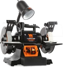 WEN BG625V 2.5-Amp 6-Inch Variable Speed Bench Grinder with Flexible Work Light
