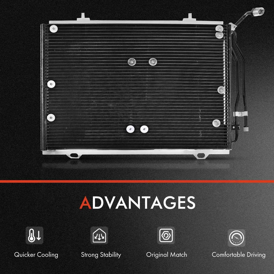 Downflow Radiator & AC Condenser Cooling Kit for Mercedes-Benz C230 1999-2000 - Image 4 of 4