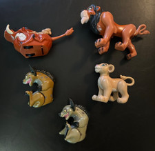 Lion King Burger King Disney Vintage Figures Mixed Lot 5 Pieces 1990s