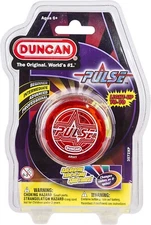 Duncan Toys Pulse LED Light-Up Yo-Yo, and LED Lights, Clear/Red