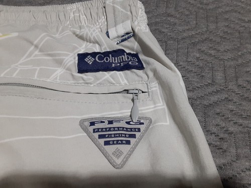 COLUMBIA Men's Swim Trunks Light Gray w/ Sailfish Size Small - Picture 7 of 9