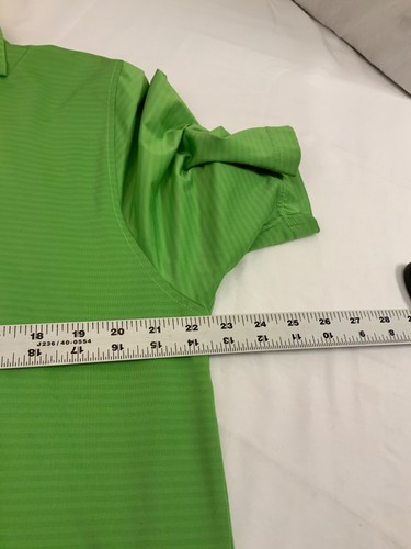 Footjoy Golf Shirt L Green Stripe Poly Stretch Short Sleeve Polo YGI P2-242 - Bild 5 von 10