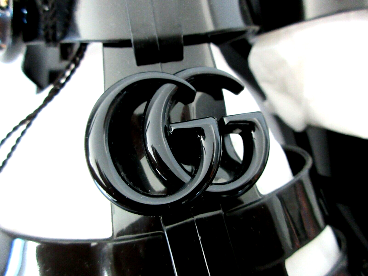 Gucci Authentic Men's Black Jelly GG Sandals G 9 US 9.5