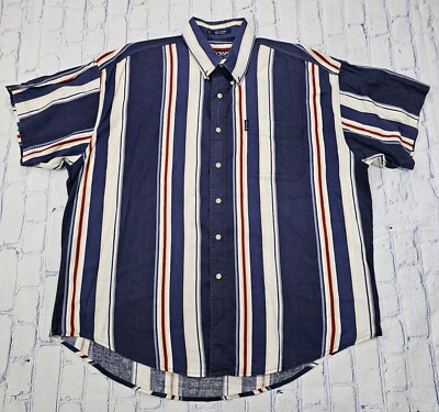 Vintage Chaps Ralph Lauren Button Up Color Block Shirt Short