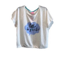 (NWT) Jenni by Jennifer Moore Graphic Confetti Pajama Top, "Hello Beautiful"  L