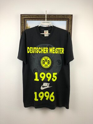 ウェア NIKE BVB 09 Dortmund Jersey Shirt L Vintage Nike 1995 Borussia Dortmund Football Shirt Deutscher