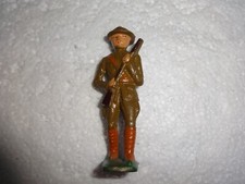 Vintage Painted Grey Iron soldier 3" 9