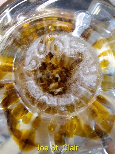 Vintage Joe St Clair Glass Teapot Floral Lilies Ring Holder/Paperweight 4.25"H - Picture 11 of 13