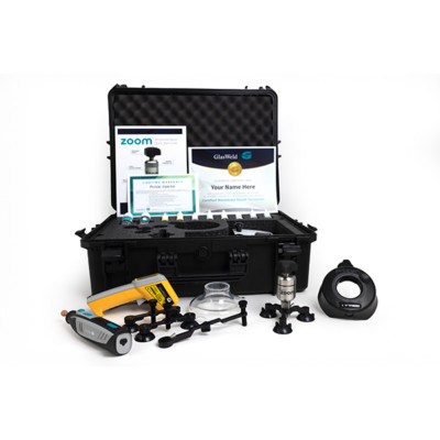 Business Pro Windshield Repair Kit Zoom repair injector & ProCur Smart light