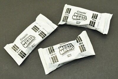 (Lot of 3) - Crayola White 1 Oz Model Magic Modeling Art Material Supply