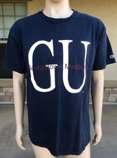 Vintage Georgetown Medicine GU T Shirt Champion Navy Blue Size XL Big Logo