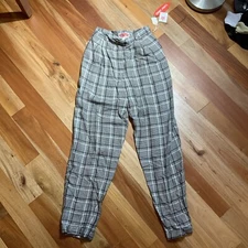 NWT Plaid Smart Parts Women's 80s VTG Pants Kaufmanns High Waist Cuffed Sz 11