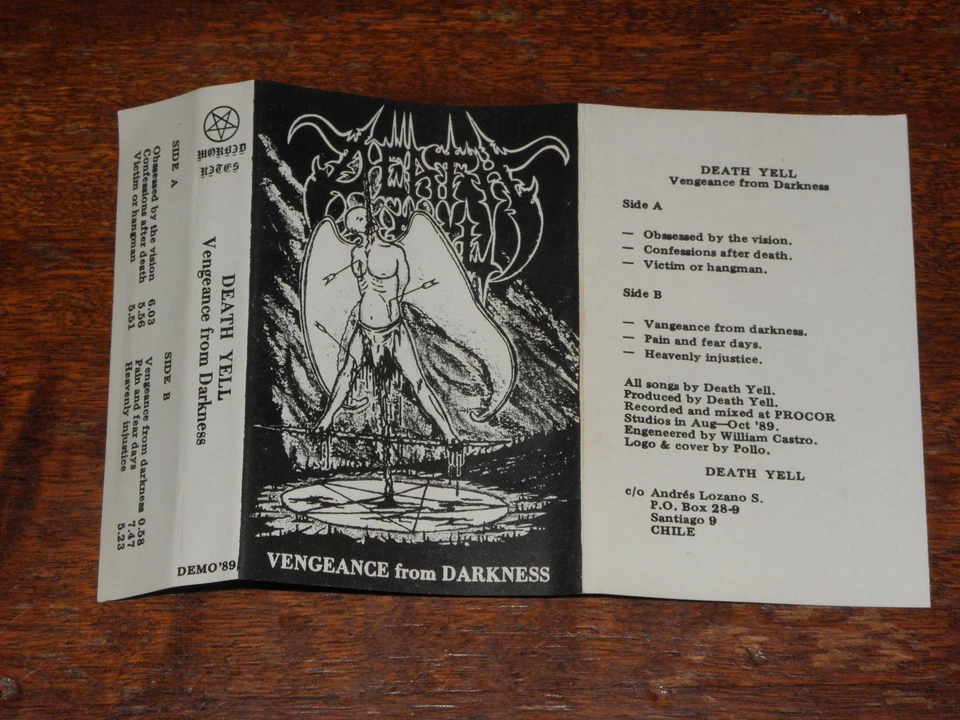 DEATH YELL - VENGEANCE FROM DARKNESS (CASSETTE DEMO 1989) ULTRA RARE! / CRE - Image 4 of 4