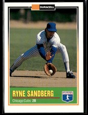1993 Duracell Power Players II #13 Ryne Sandberg Cubs Baseball Card 2701E