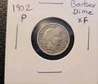1902 P BARBERDIME XF CONDITION