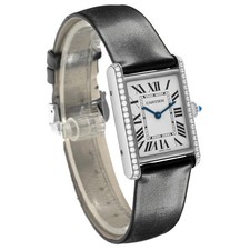 Cartier Tank Must Large Steel Diamond Ladies Watch W4TA0017 Box Card 3