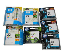 Lot Of 7 HP Inkjet Ink Print Cartridges New Expired