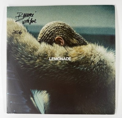 BEYONCE SIGNED VINYL LEMONADE ALBUM WITH RARE INSCRIPTION AND