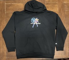 Hypland x YuGiOh Dark Magician Girl Hoodie Black Mens XL Anime NWOT Rare
