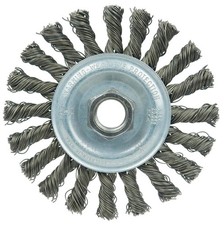 36255 Wolverine 4" Knot Wire Wheel, Cable Twist, 0.020" Steel Fill, 5/8"-11 U...