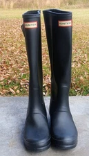 Hunter Original Women's Tall size 8 Rain Boots - Black 