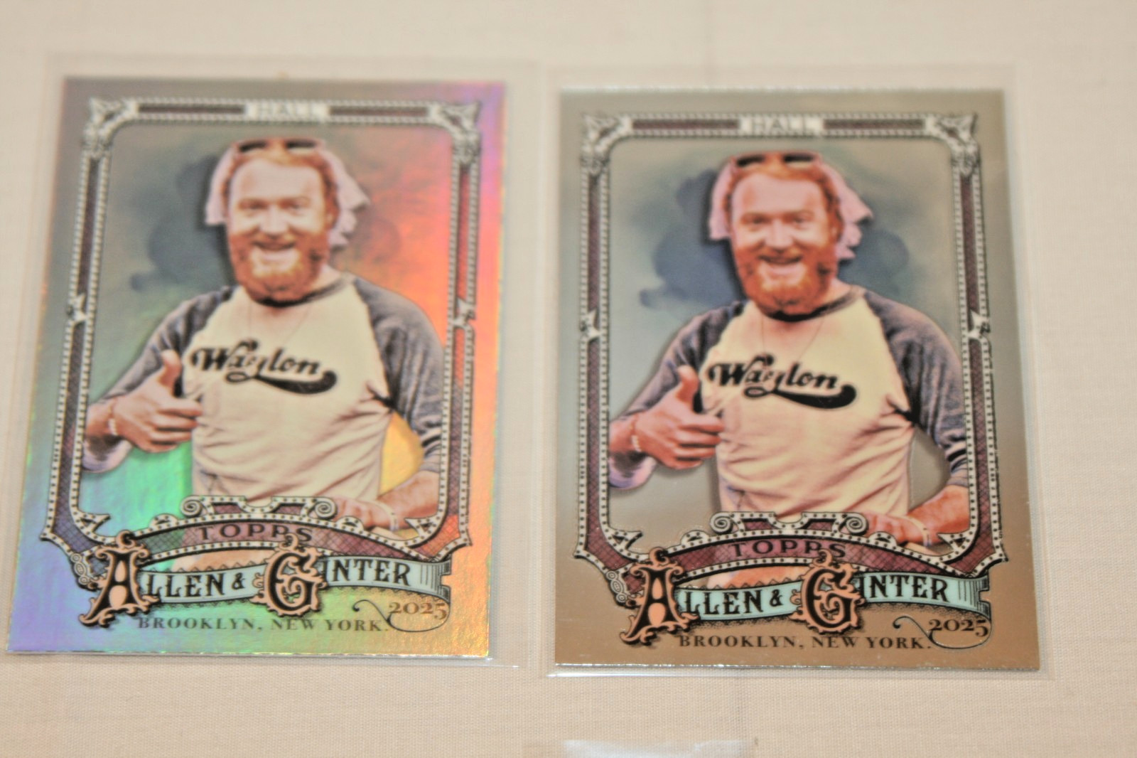 JOHN HALL (2) 2025 ALLEN GINTER CHROME & FOIL PORTRAIT #256 RED CLAY STRAYS