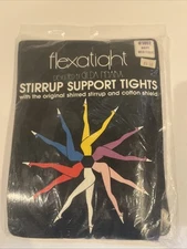 Vtg.stirrup from Body by Gilda Marx Support Tights Navy Medium/Tall #5002