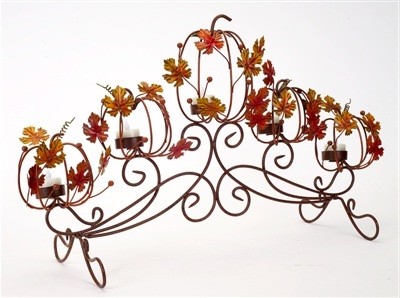 Melrose 40" Serpentine Iron Scrollwork Decorative Tea Light Candle Holder