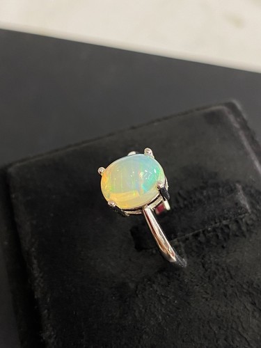 NATURAL FIRE OPAL 6X8 SET STERLING SILVER 925 RING EARRING PENDENTS - 第 10/14 張圖片