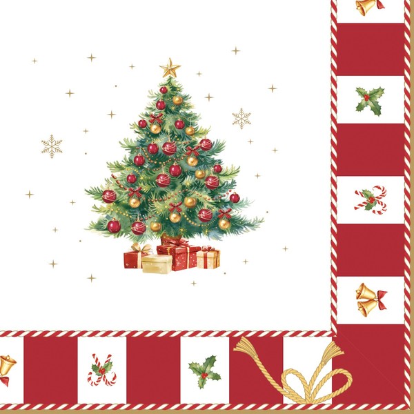 20Er Pack Servietten Christmas Tale Mit Tannenbaum 33X33Cm Papier Easy Life-image