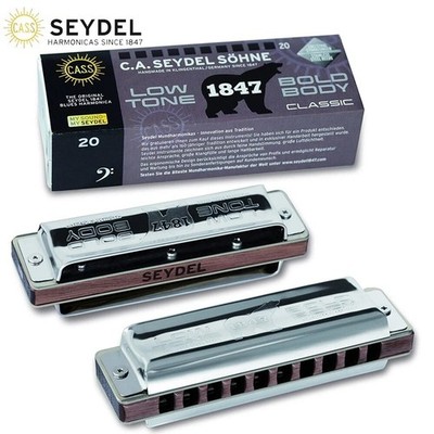 Seydel Blues 1847 Classic Low Diatonic Harmonica Key of Low D Made In Germany