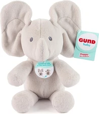 GUND Baby Peek-a-Boo Flappy Elephant Plush Stuffed Animal Gray 7"