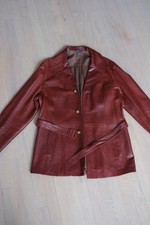 Women  s Large Redish-Brown Vintage Genuine Leather Jacket