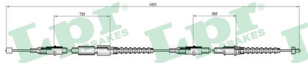 LPR Bremsseil Seilzug Feststellbremse C0564B FüR X01 Opel Corsa Tigra Twintop-image