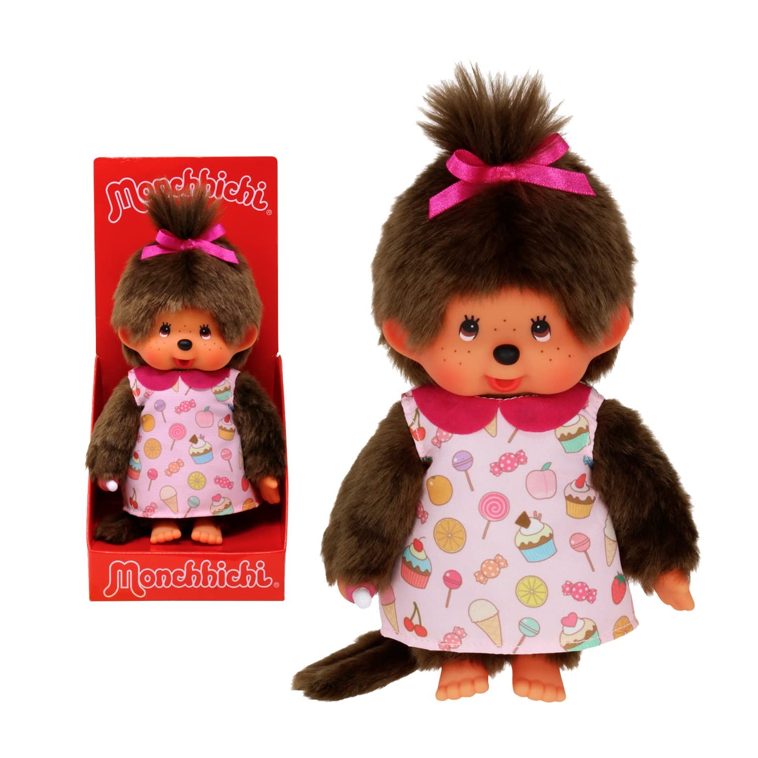 Bandai - Monchhichi - Monchhichi Pop & Candy Plush - Iconic 80s Plush - 20cm Sof