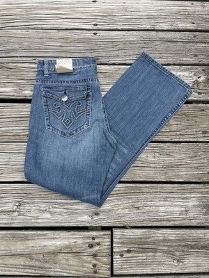 Vintage Y2K GOTH  GRUNGE  RAVE JNCO Style MEK DENIM MILTON  BLUE Jeans 36x34