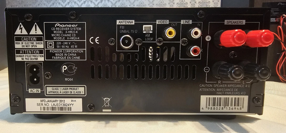 Pioneer X-HM20-K Micro HiFi System CD FM USB AUX mit Fernbedienung , für Bastler