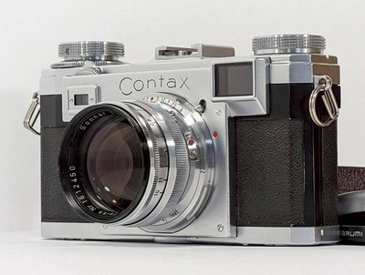 [Apps neuwertig LESEN] Zeiss Ikon Contax IIa Farbzifferblatt & Sonnar 50 mm...