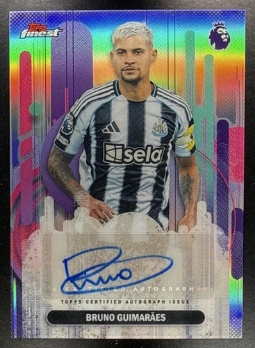 2026 Topps Finest Premier League Bruno Guimaraes #FA-GU Auto Newcastle