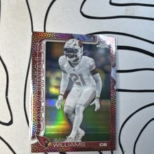 Topps Chrome 2025 Garrett Williams #6 Arizona Cardinals NFL Football Card