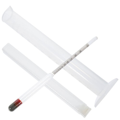 Triple Scale Alcohol Hydrometer Set for Wine Making and Home Brew White