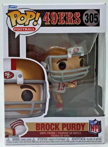 Funko Pop! NFL Football 49ers Brock Purdy #305 With Pop Protector